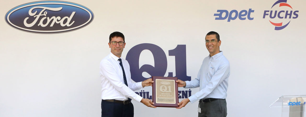“Ford Q1 Quality Certificate” for Opet Fuchs Lubricant Plant in Aliağa